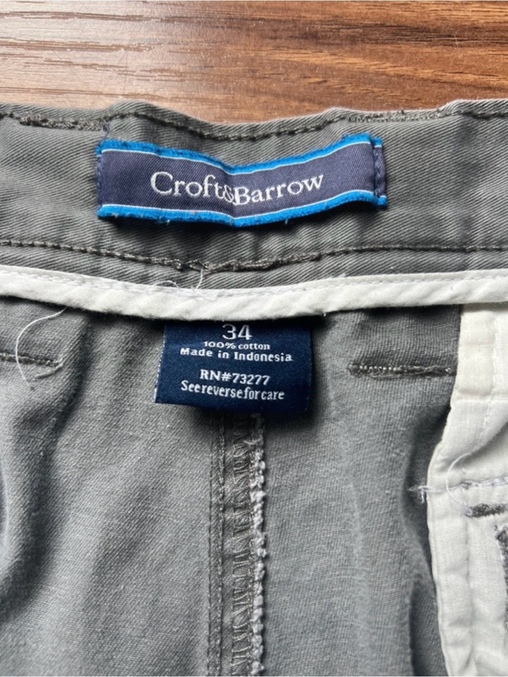 Croft & Barrow Slate Gray Cotton Pants